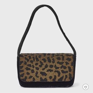 A New Day Embellished Leopard Print Flap Shoulder Bag NWT